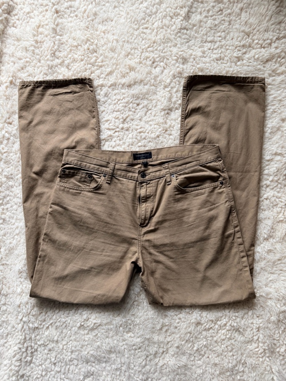 Banana Republic Men’s Straight Fit Chino Pants Khaki 36x34 100% Cotton